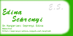 edina seprenyi business card
